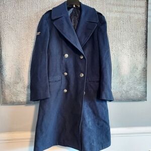 US AIR FORCE MEN'S BLUE 100% WOOL COAT  SZ 36L